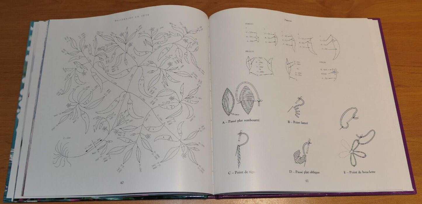 BRODERIES EN FETE / JOSE AHUMADA / LTA MOTIFS FLEURS FRUITS FEUILLES / 2002