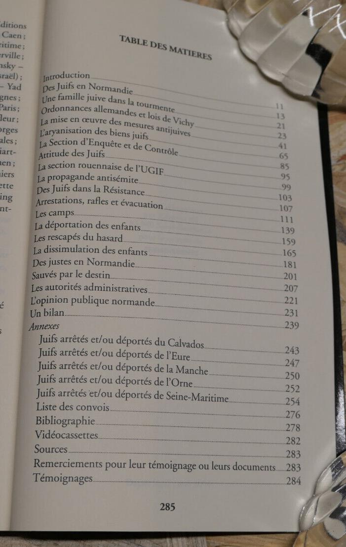 SHOAH EN NORMANDIE 1940-1944 / YVES LECOUTURIER / HISTOIRE WW2 CHEMINEMENTS 2004