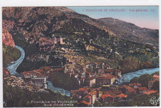 CARTE POSTALE ANCIENNE CPA FONTAINE DE VAUCLUSE VUE GENERALE
