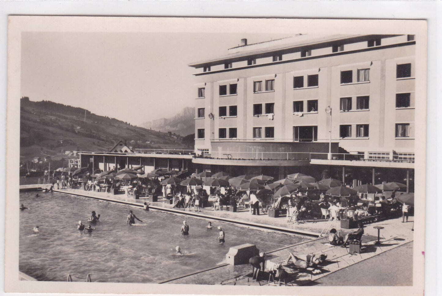 CARTE POSTALE CPSM MEGEVE HOTEL LA RESIDENCE SA PISCINE
