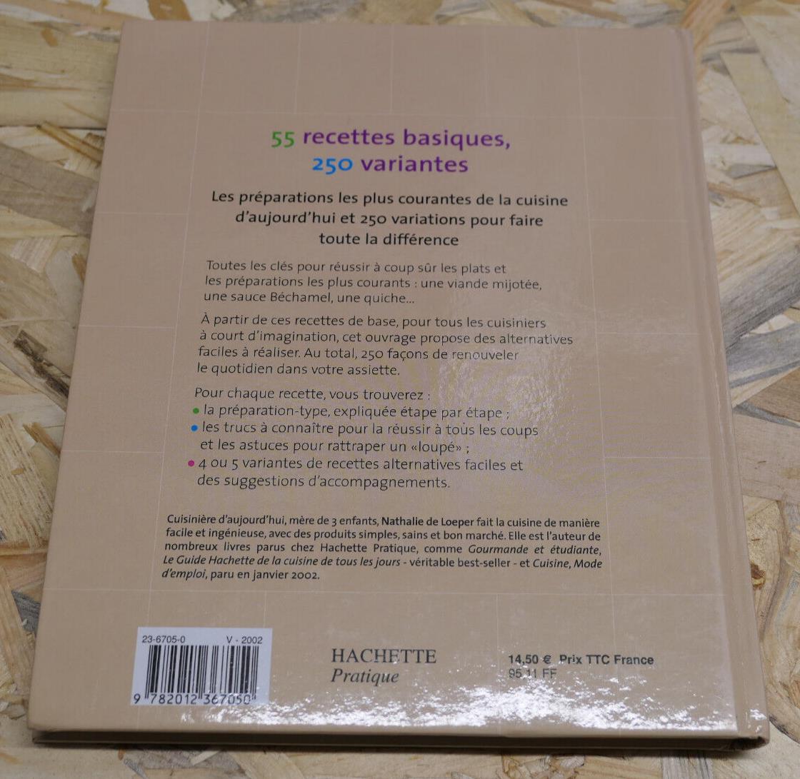 RECETTES ET VARIATIONS NATHALIE DE LOEPER 55 RECETTES 250 VARIANTES CUISINE 2002