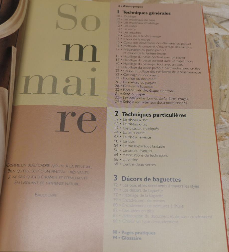 L'ENCADREMENT TECHNIQUES ET SECRETS MICHELE DAUTET ART METHODE CONSEILS LOISIRS