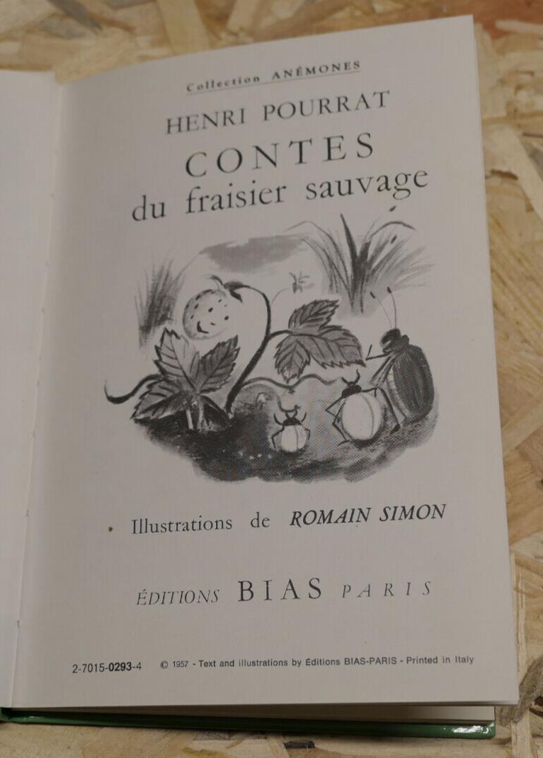 CONTES DU FRAISIER SAUVAGE / HENRI POURRAT / EDITIONS BIAS 1981 / ENFANTINA