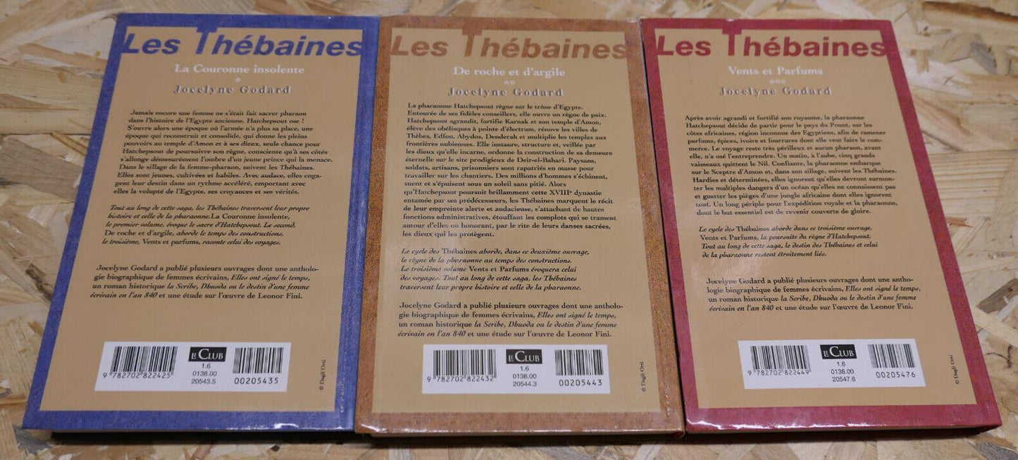 LES THEBAINES / JOCELYNE GODARD / LOT TOMES 1 2 3