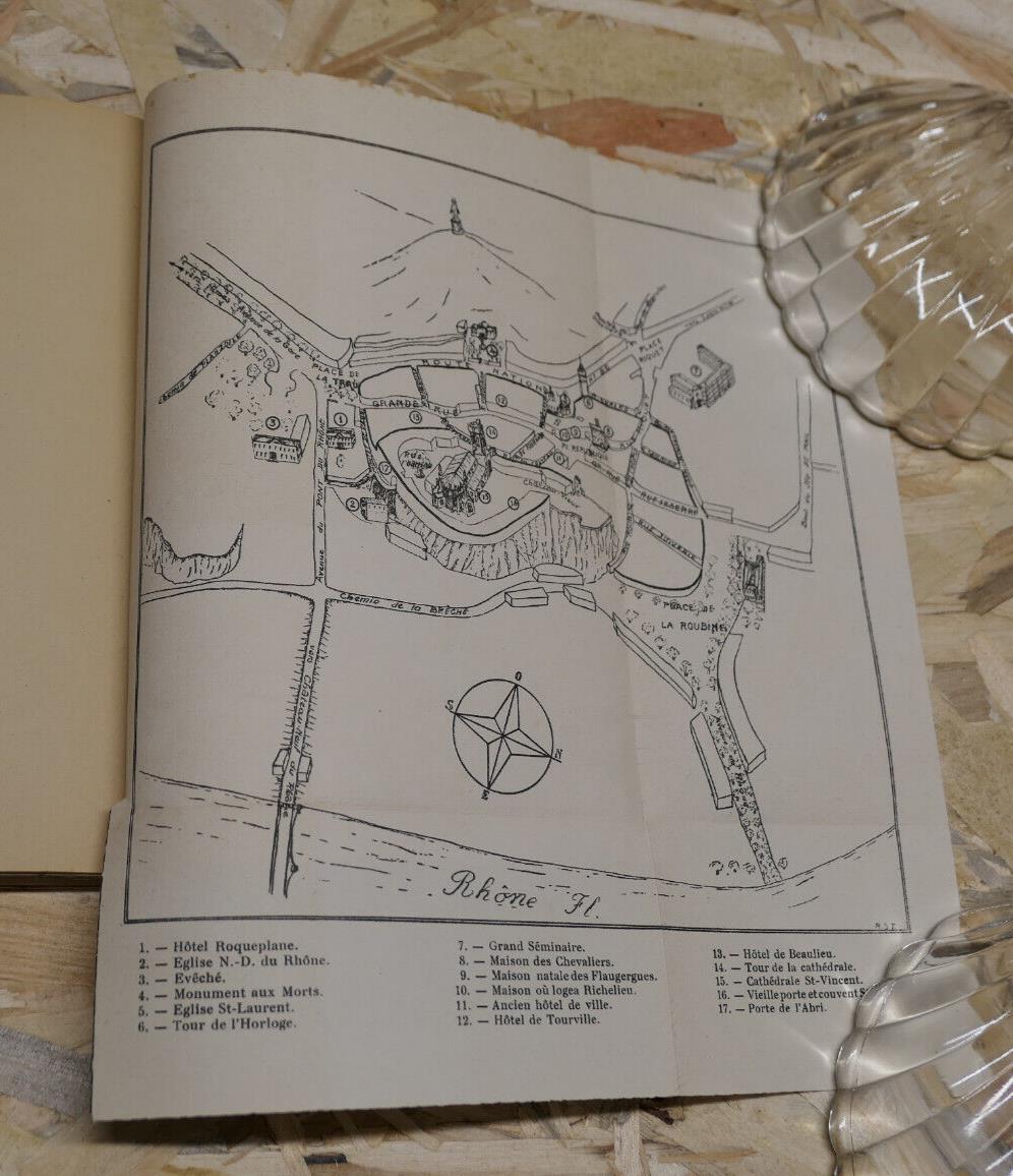 VIVIERS-SUR-RHONE NOTICE HISTORIQUE ET GUIDE / PLAN PHOTOS TOURISME / 1951