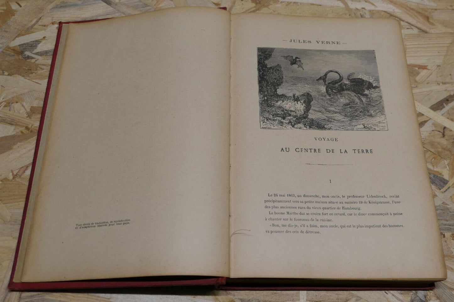 JULES VERNE / VOYAGE AU CENTRE DE LA TERRE / COLLECTION HETZEL / HACHETTE 1930
