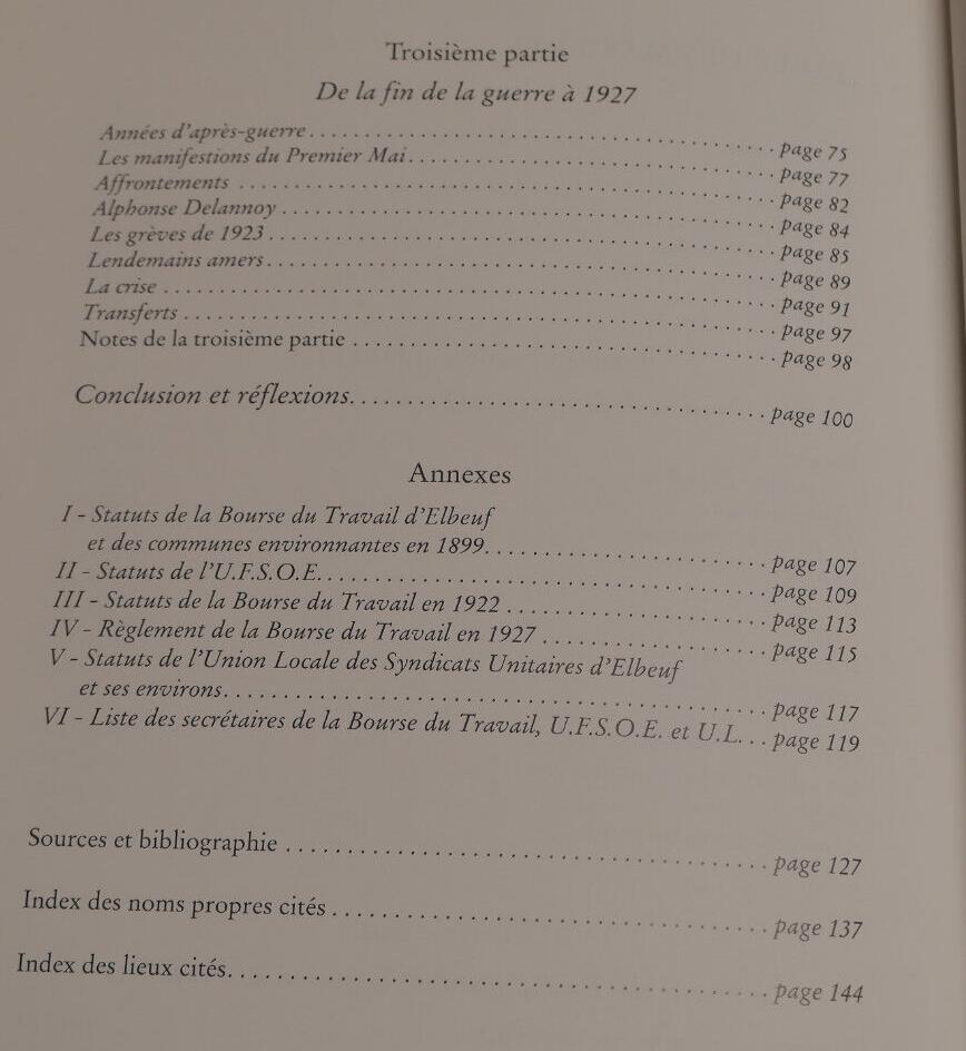 LA BOURSE DU TRAVAIL ET LES LUTTES OUVRIERES ELBEUF 1892-1927 HISTOIRE NORMANDIE