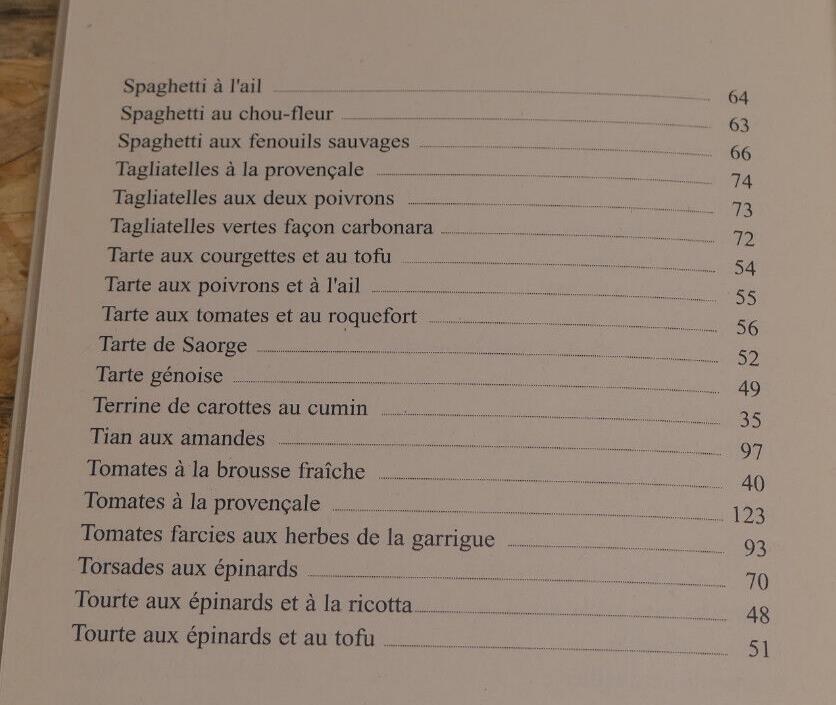 RECETTES VEGETARIENNES DE LA MEDITERRANEE / CUISINE TRADITIONNELLE SANTE / 2000