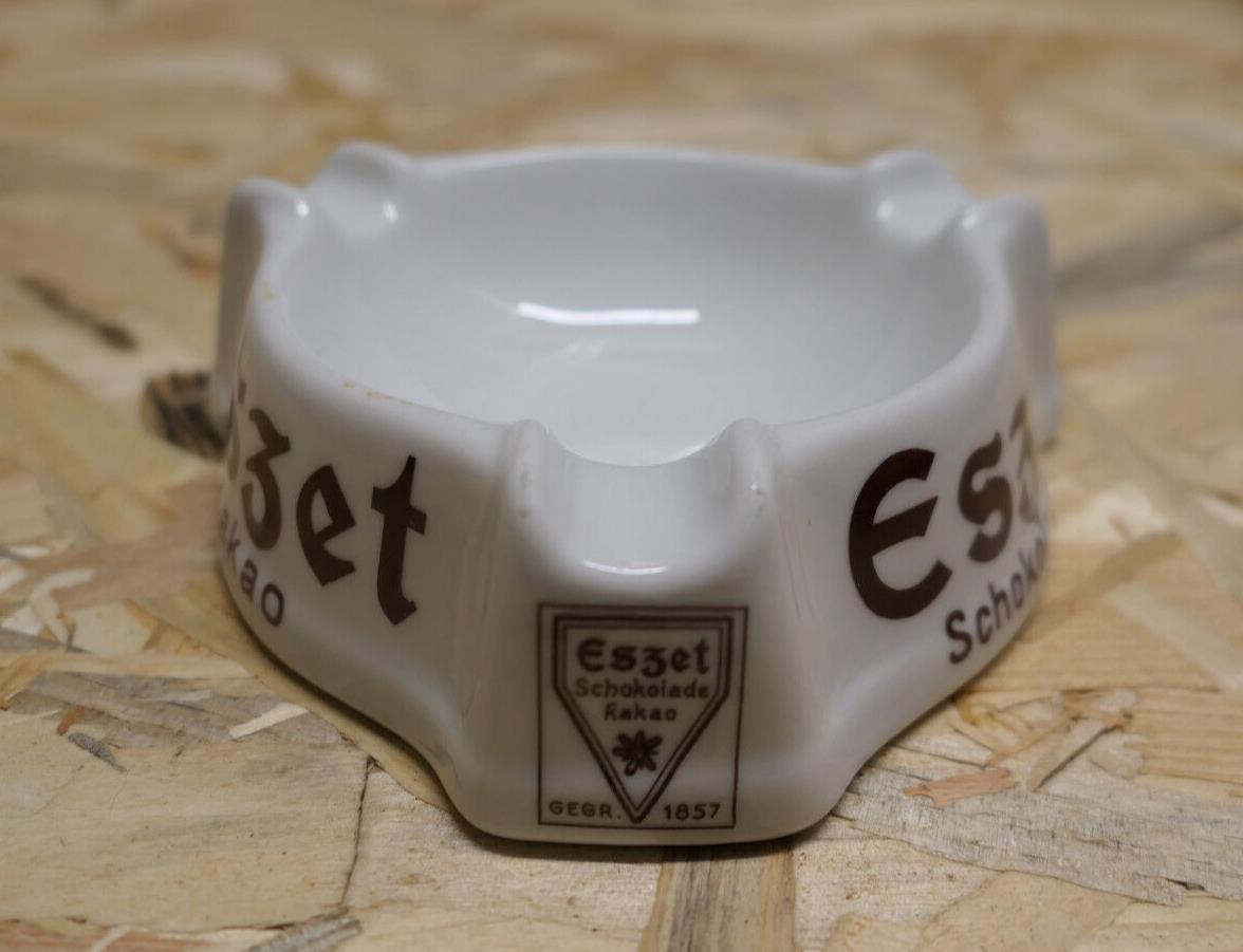 ANCIEN CENDRIER ESZET SCHOKOLADE KAKAO VINTAGE GERMANY THOMAS TABAC ASHTRAY