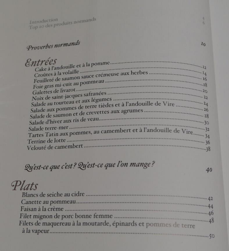 RECETTES NORMANDES CLASSIQUES OU REVISITEES / CUISINE GASTRONOMIE NORMANDIE 2012