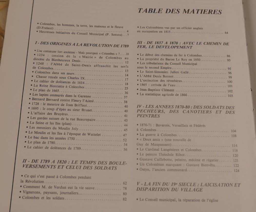 COLOMBES HISTORIQUE / HISTOIRE FAITS DOCUMENTS PHOTOS CARTES POSTALES / 1995