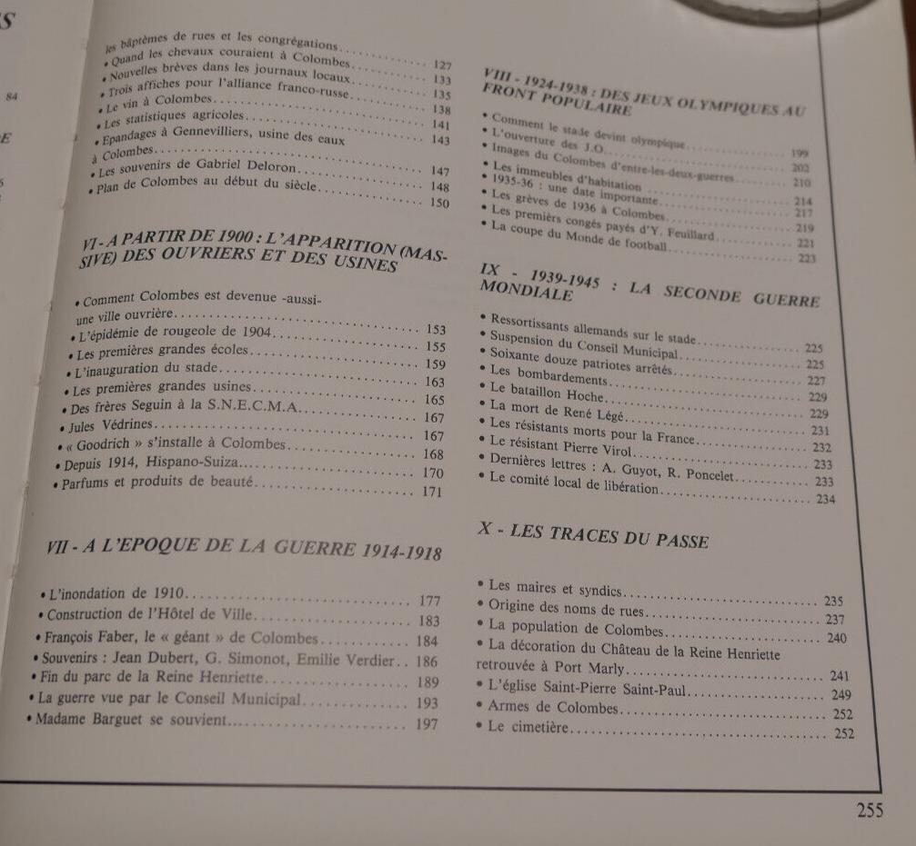 COLOMBES HISTORIQUE / HISTOIRE FAITS DOCUMENTS PHOTOS CARTES POSTALES / 1995