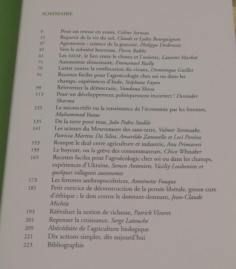 SOLUTIONS LOCALES POUR UN DESORDRE GLOBAL / COLINE SERREAU / ACTES SUD 2010