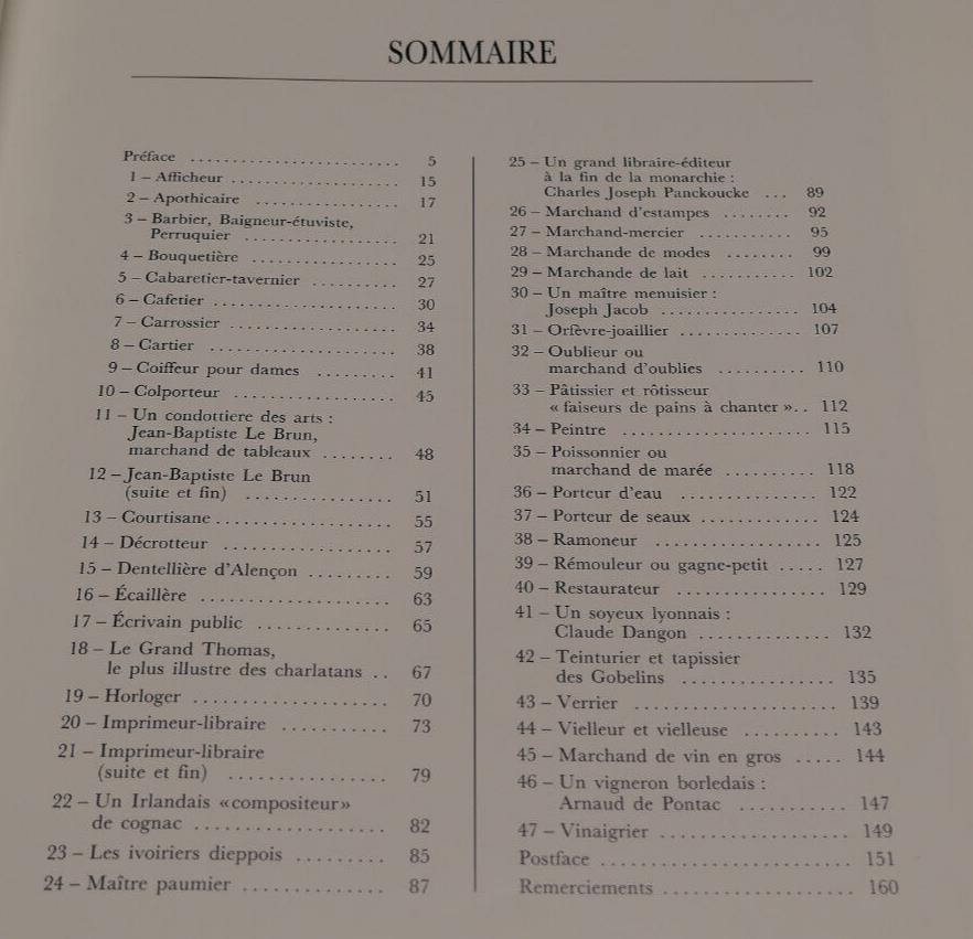 LES PETITS METIERS DE LA FRANCE D'AUTREFOIS / HISTOIRE ARTISANAT DOCUMENTS 1992