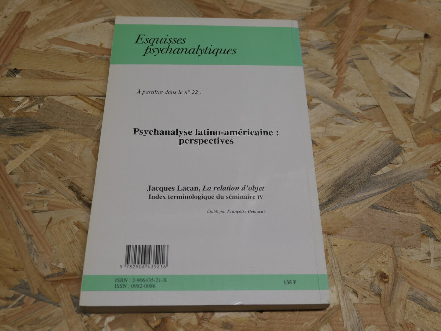 ESQUISSES PSYCHANALYTIQUES / CLINIQUE DES PHOBIES / SEPTEMBRE 1994