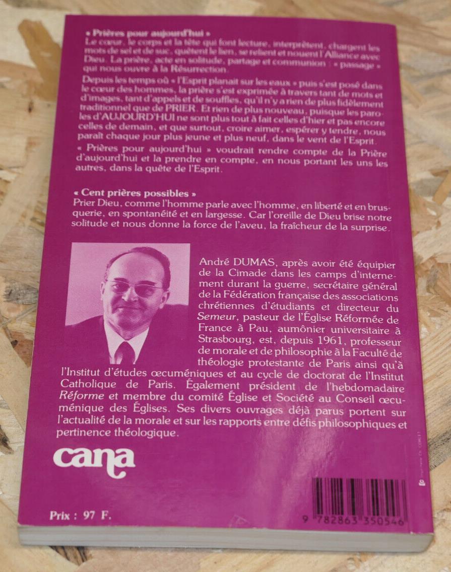 CENT PRIERES POSSIBLES / ANDRE DUMAS / RELIGION THEOLOGIE / CANA 1994