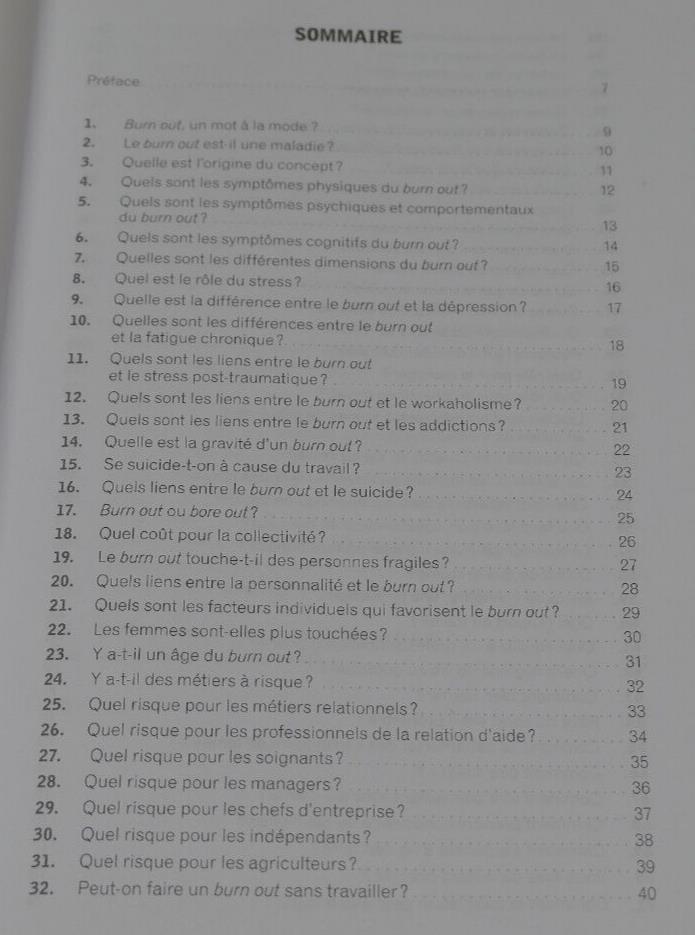 LE BURN OUT 100 QUESTIONS REPONSES / ELISE LECORNET / STRESS TRAVAIL MANAGEMENT