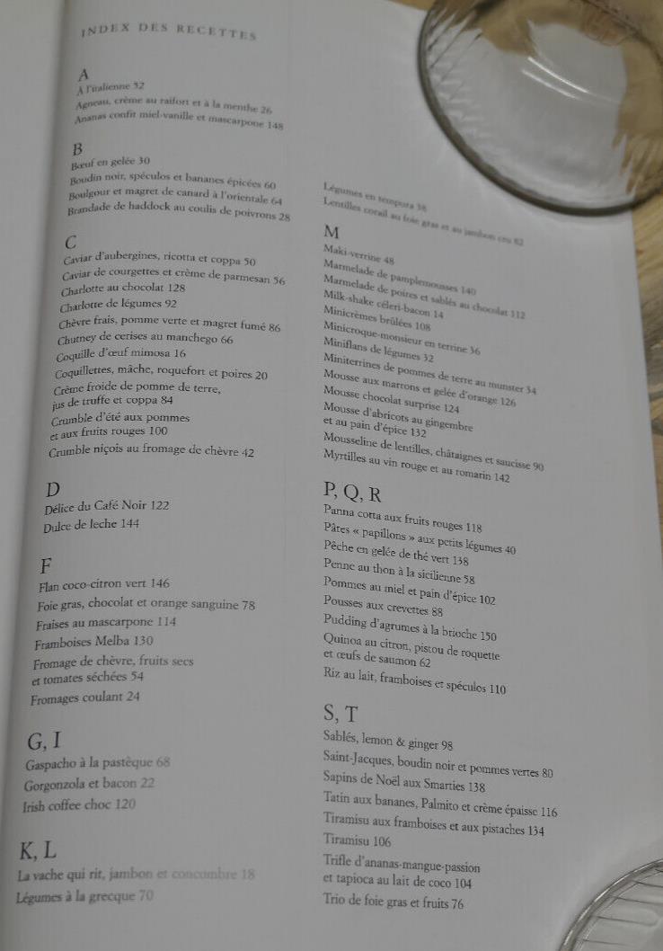 VERRINES / JOSE MARECHAL / GASTRONOMIE CUISINE RECETTES PHOTOS MARABOUT 2007