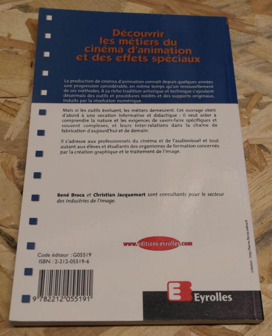 LES METIERS DU CINEMA D'ANIMATION ET DES EFFETS SPECIAUX / EYROLLES 2000