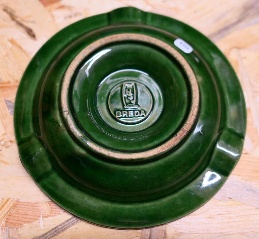 ANCIEN CENDRIER FAIENCE BIERE BRAND BIER HS BREDA VINTAGE COLLECTIBLE ASHTRAY