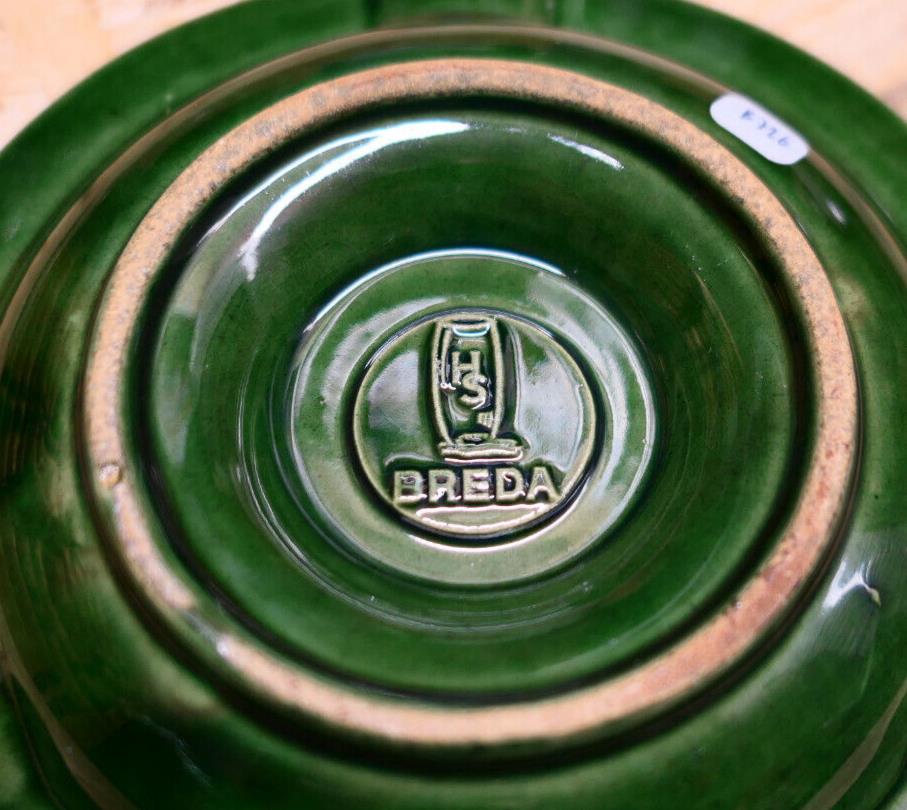 ANCIEN CENDRIER FAIENCE BIERE BRAND BIER HS BREDA VINTAGE COLLECTIBLE ASHTRAY