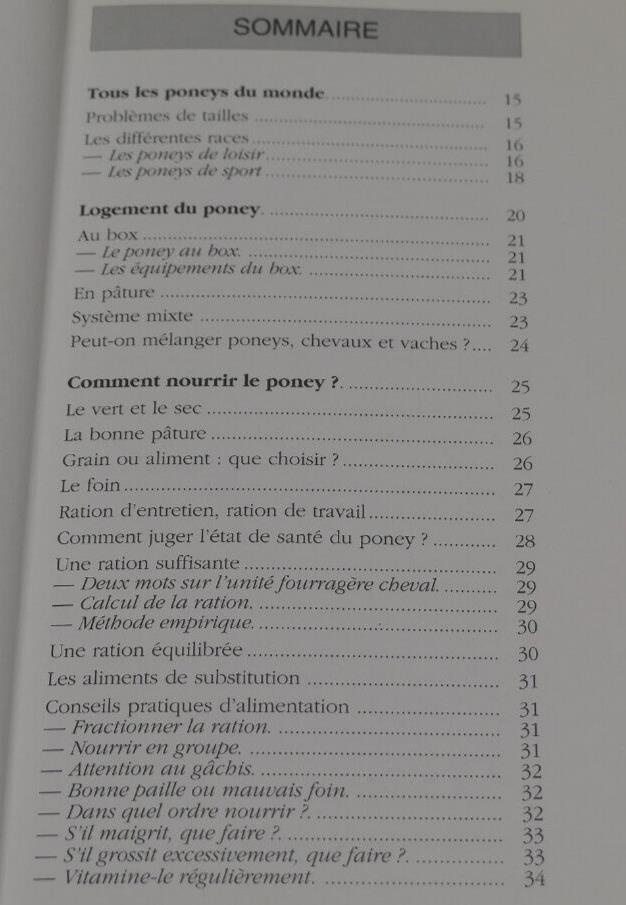PONEY PRATIQUE EQUITATION PROPRIETE SOINS CONSEILS / CLAUDE LUX MALOINE 1991