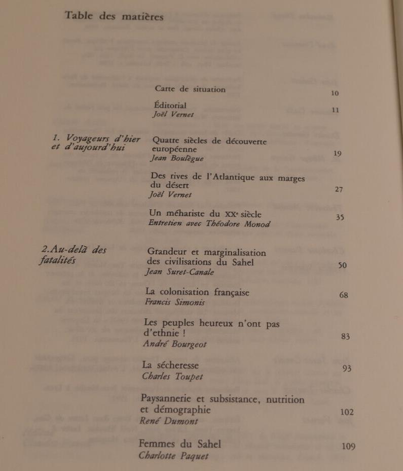 PAYS DU SAHEL DU TCHAD AU SENEGAL DU MALI AU NIGER / HORS SERIE AUTREMENT 1994
