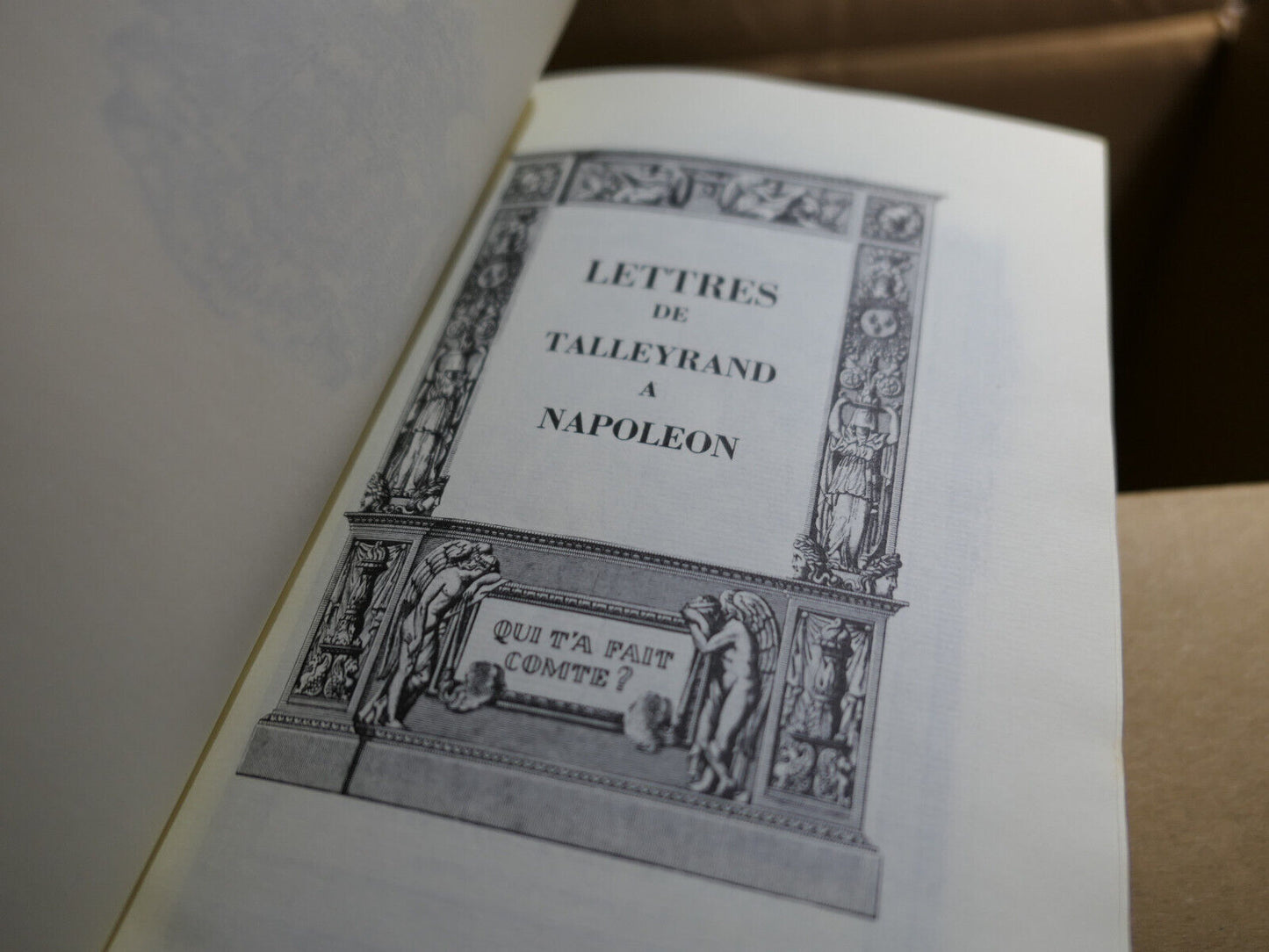 TALLEYRAND / MEMOIRES / LETTRES A NAPOLEON / JEAN DE BONNOT 1967