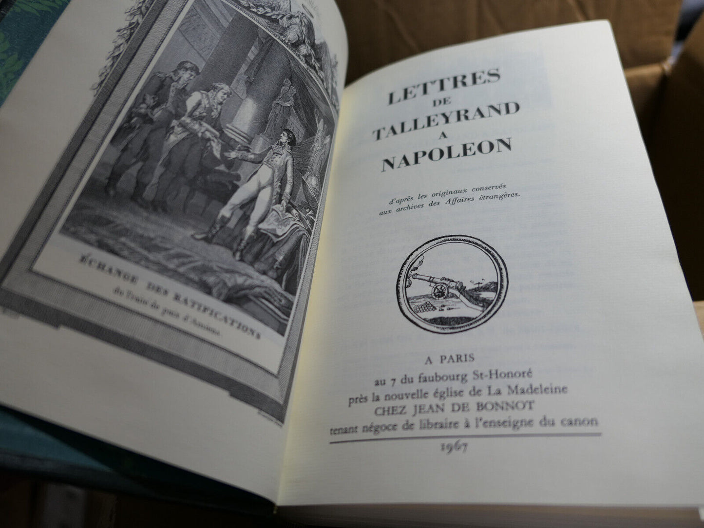 TALLEYRAND / MEMOIRES / LETTRES A NAPOLEON / JEAN DE BONNOT 1967