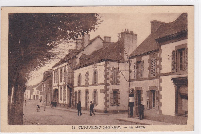 Old Postcard CPA 56 Morbihan - Cleguerec - Town Hall
