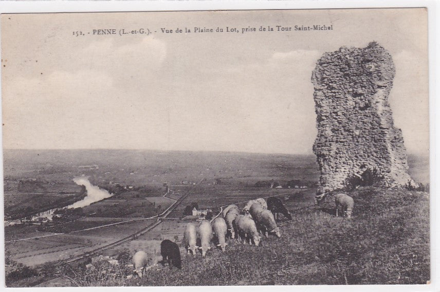 Carte Postale Ancienne CPA Penne - Vue De La PLaine Du Lot Prise De La Tour Saint-Michel