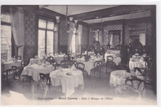 Carte Postale Ancienne CPA 77 - Fontainebleau - Hôtel Launoy - Salle À Manger De