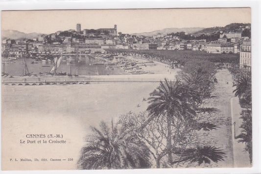 Carte Postale Ancienne CPA 06 - Cannes - Le Port Et La Croisette