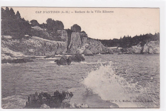 Carte Postale Ancienne CPA 06 - Cap D'Antibes - Rochers De La Villa Eilenroc