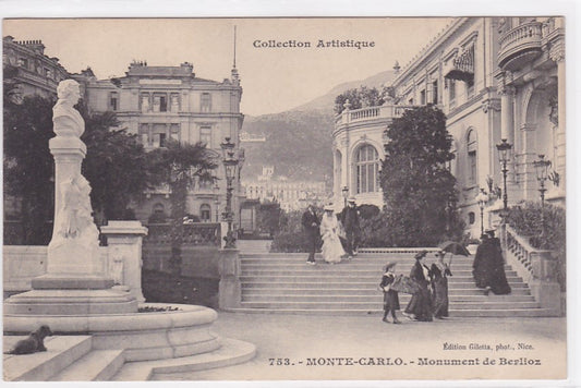 Carte Postale Ancienne CPA Monte-Carlo - Monument De Berlioz