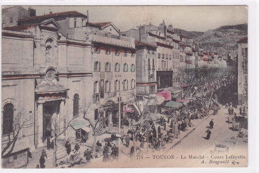 Carte Postale Ancienne CPA 83 - Toulon - Le Marché - Cours Lafayette