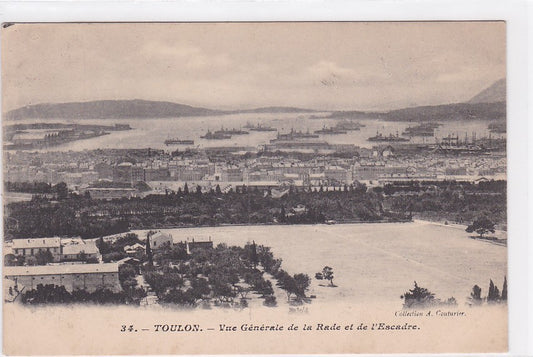 Carte Postale Ancienne CPA 83 - Toulon - Vue Générale De La Rade Et De L'Escadre