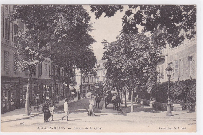 Carte Postale Ancienne CPA 73 - Aix-Les-Bains - Avenue De La Gare