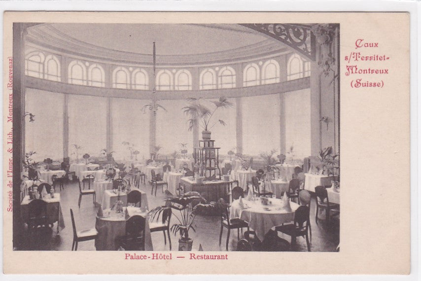 Old Postcard CPA Switzerland - Caux Sur Territet-Montreux Palace-Hotel - Restaurant