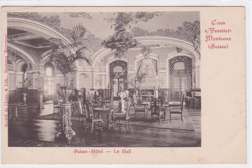 Old Postcard CPA Switzerland - Caux Sur Territet-Montreux - Palace-Hotel -