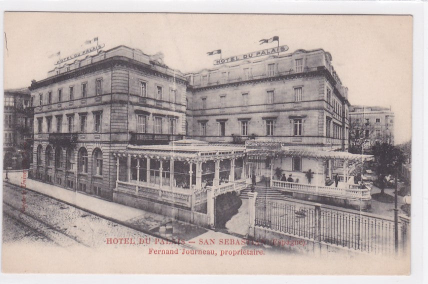 Carte Postale Ancienne CPA Espagne - Hôtel Du Palais - San Sebastian - Fernand J