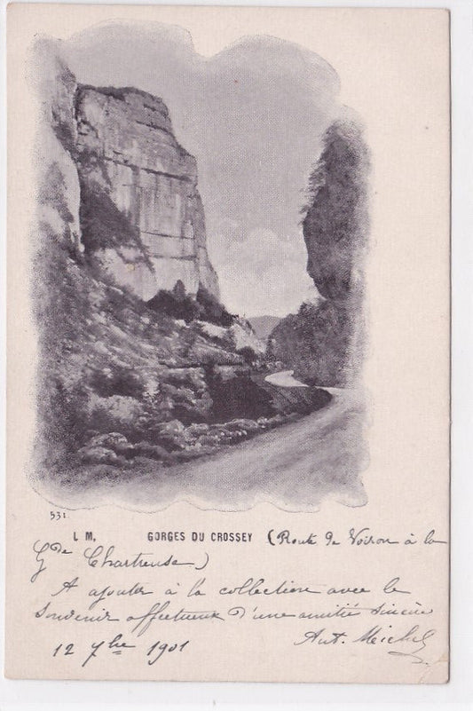 Carte Postale Ancienne CPA 38 Gorges Du Crossey