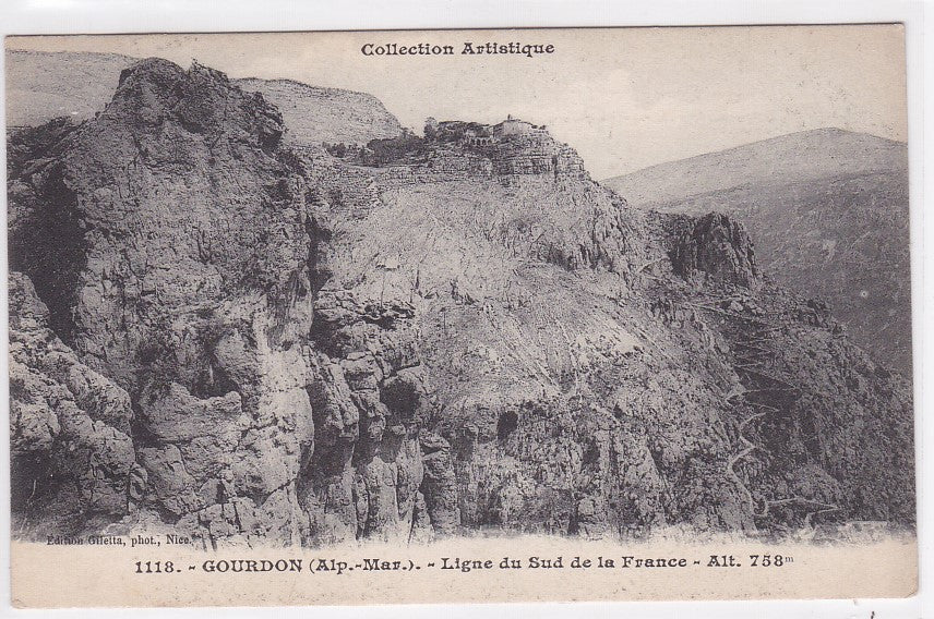 Carte Postale Ancienne CPA 06 - Gourdon - Ligne Du Sud De La France