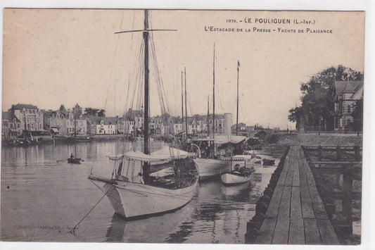 Carte Postale Ancienne CPA 44 - Le Pouliguen - L'Estacade De La Presse - Yachts