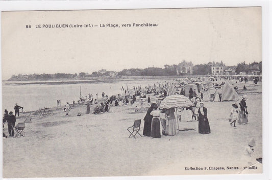 Carte Postale Ancienne CPA 44 - Le Pouliguen - La Plage, Vers Penchâteau