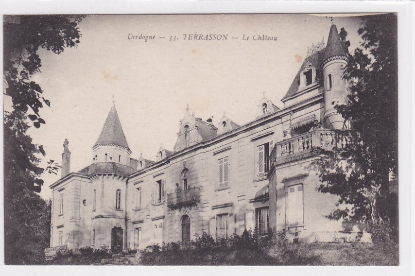 Old Postcard CPA 24 - Dordogne - Terrasson - The Castle