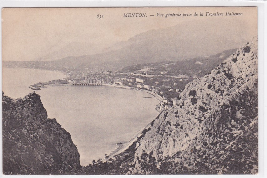 Carte Postale Ancienne CPA 06 - Menton - Vue Générale Prise De La Frontière Italienne