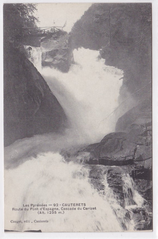 Carte Postale Ancienne CPA 65 - Cauterets - Route Du Pont D'Espagne, Cascade Du