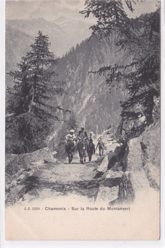 Carte Postale Ancienne CPA 74 - Chamonix - Sur La Route Du Montanvert