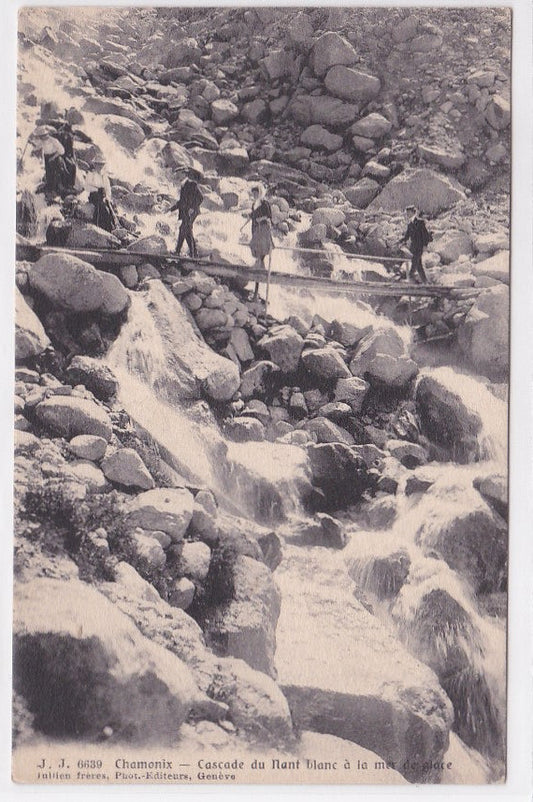 Carte Postale Ancienne CPA 74 - Chamonix - Cascade Du Mont Blanc À La Mer De Gla